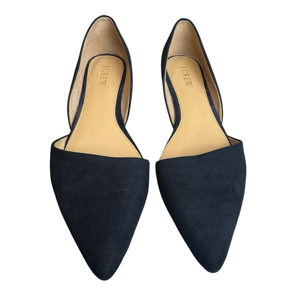 J.Crew Classic Minimalist Black Suede Pointed Toe Flats Size 8.5 - Picture 12 of 12